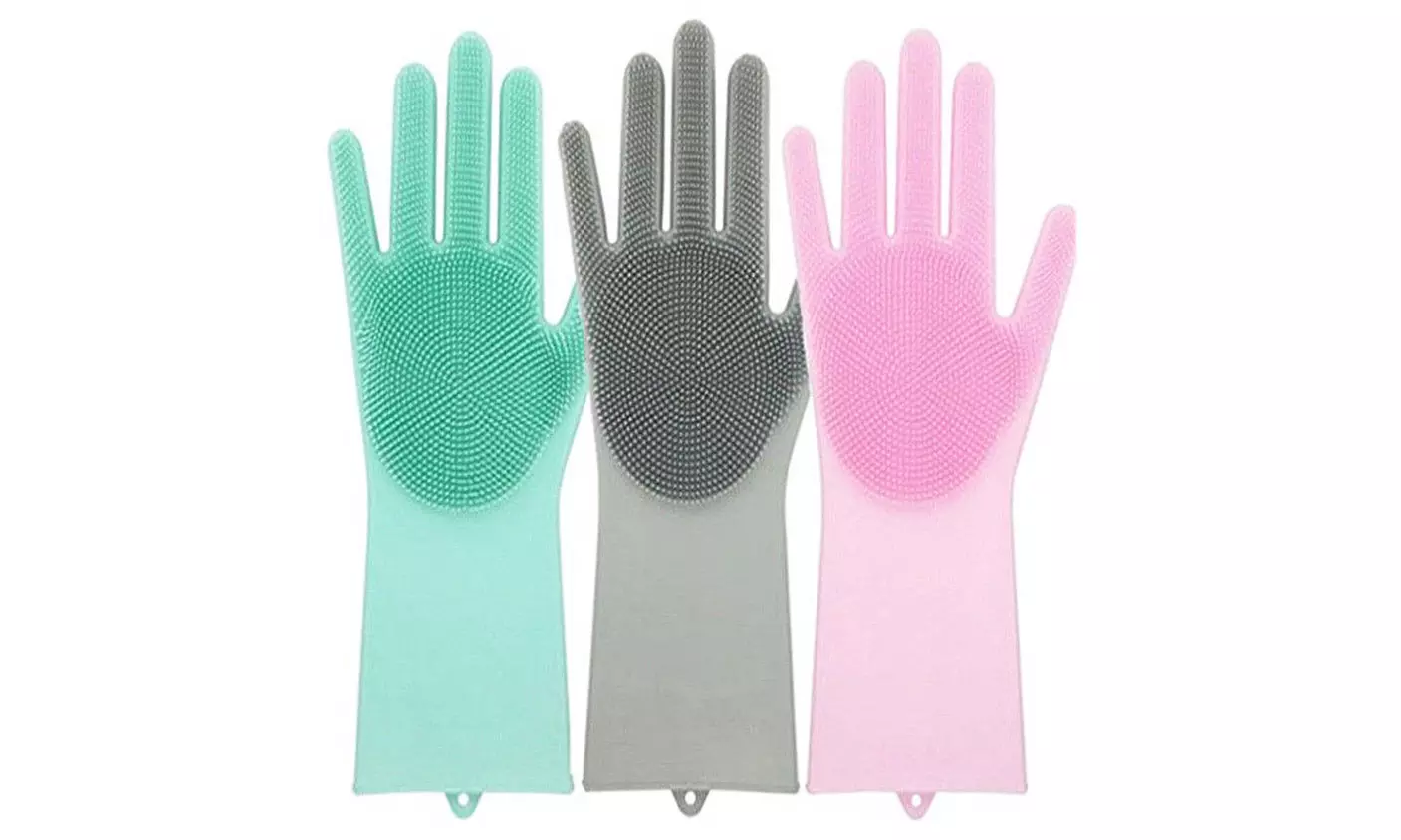Gants de nettoyage pour vaisselle en silicone, réutilisables - Primary Image