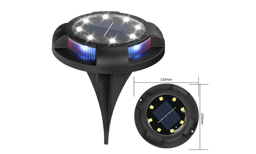 Image 7: Two or Four 12-LED Outdoor Garden Solar Underground Lights