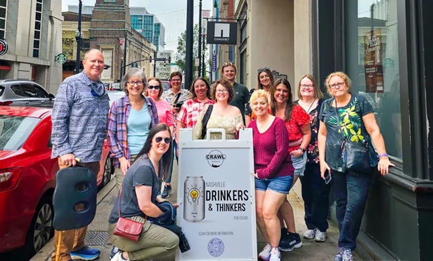 Image 1: Drink, Think & Explore Nashville-Pub Crawl Passes for One, Two or Four