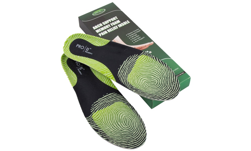 Image 7: 2 Pack Orthotic Memory Foam Insoles with Rigid Base Plantar Fasciitis