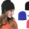 Image 1: Wireless Bluetooth Beanie Knit Hat Headset Earphone Music Speaker Cap