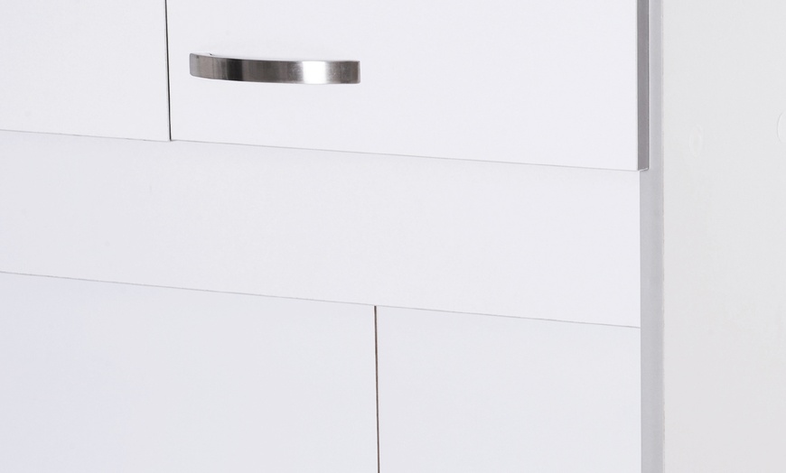 Image 5: HomCom Kitchen Cupboard Multi Storage Cabinet