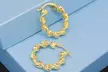 Italian Sterling Silver 25MM Twisted Hoop Earrings - Second Medium