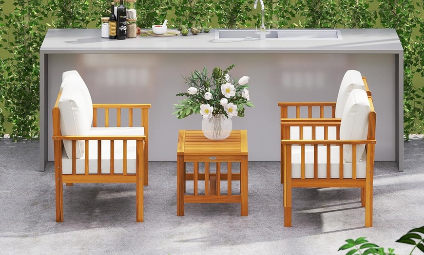 Image 9: Outsunny Four Seater Garden Furniture Set