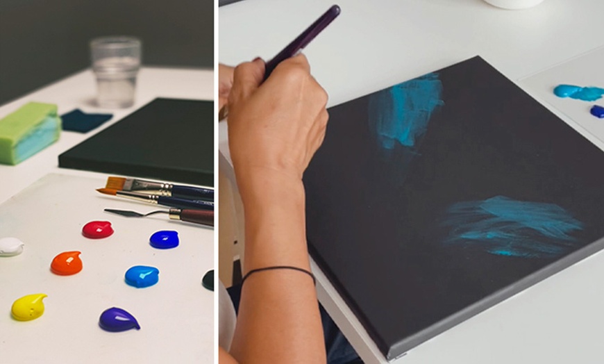 Image 4: Taller de pintura y texturas con degustación de vinos volcánicos