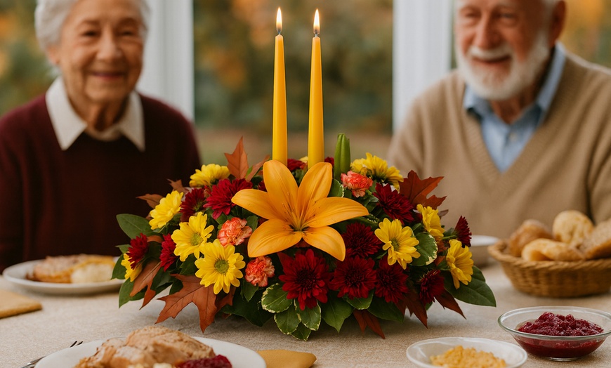 Image 3: Celebrate Thanksgiving with Fresh Flowers & Centerpieces by Blooms Today with Standard Delivery Included Up to 16% Off 