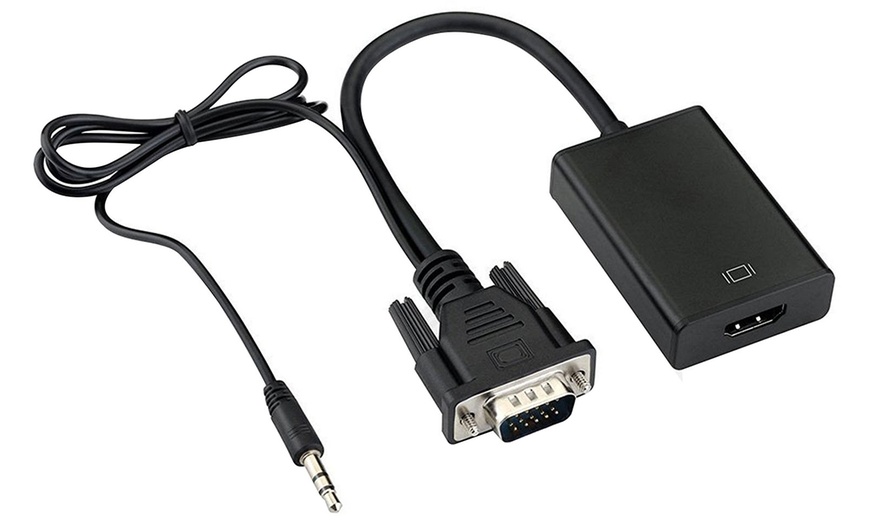 Image 2: VGA to HDMI Converter Adapter