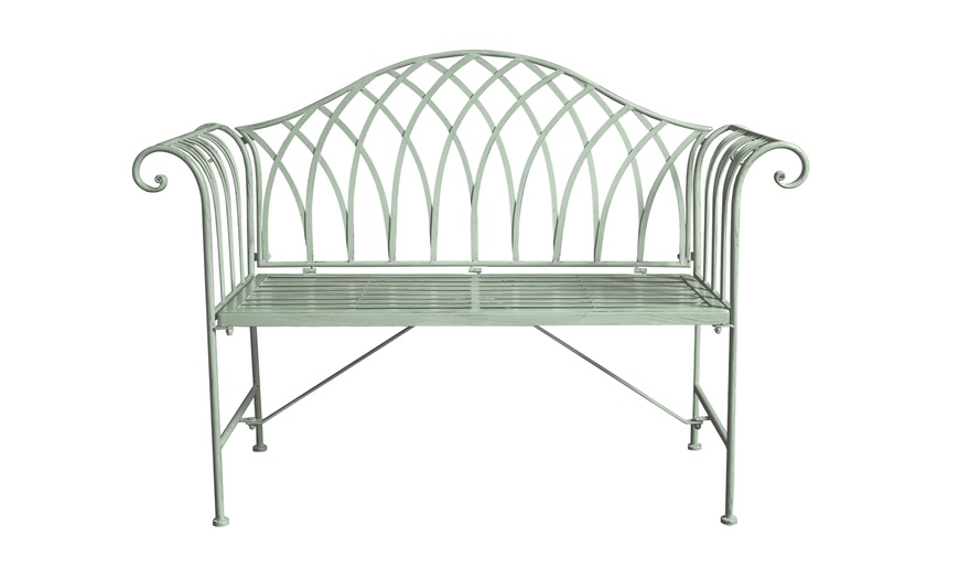 Image 2: Wrought Iron Versailles Garden Bench 