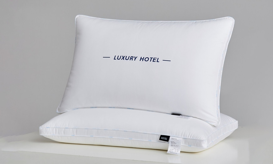 Image 8: Pure Cotton Luxury Hotel Pillow Duo
