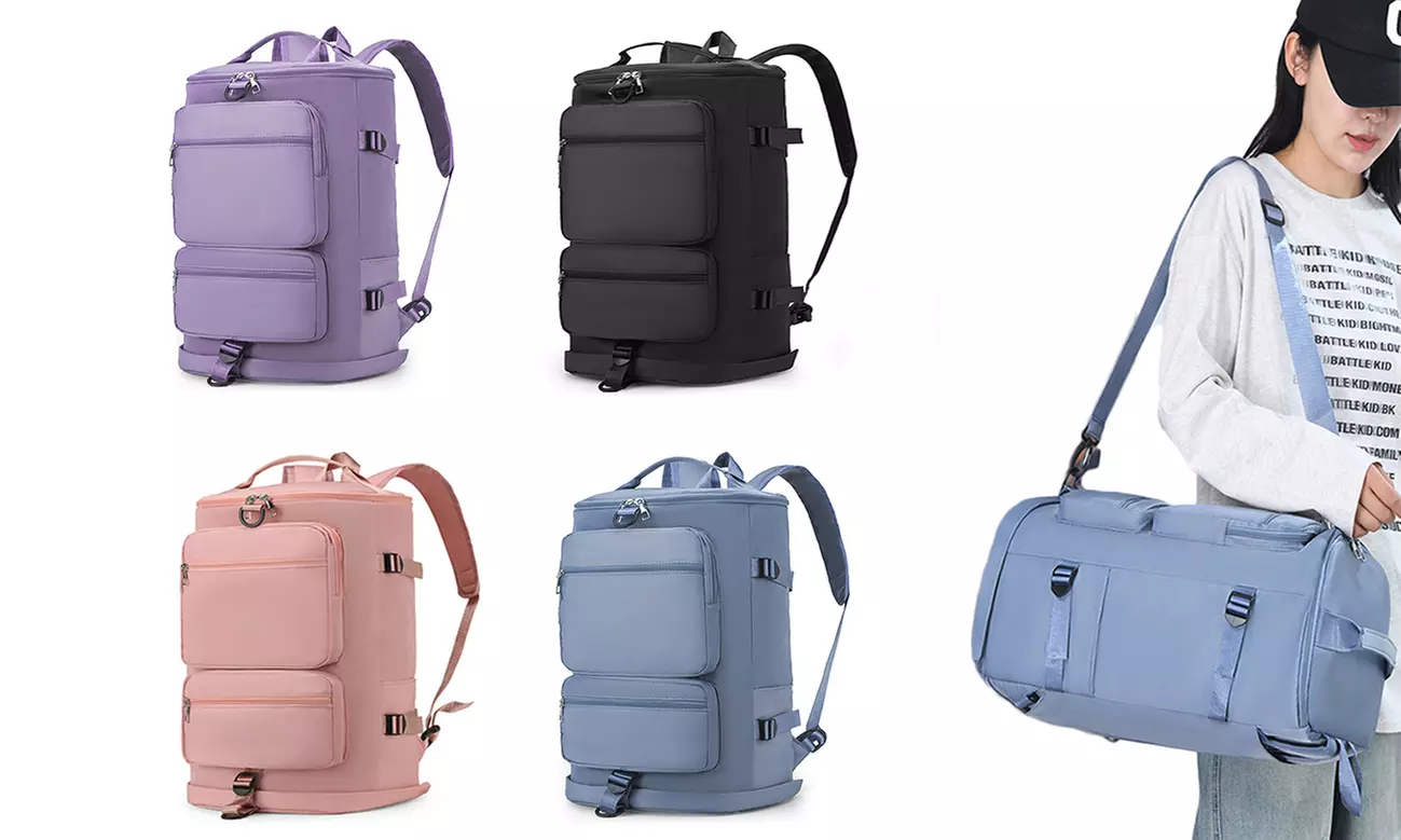 Water Repellent Travel Duffle Bag Gym Backpack