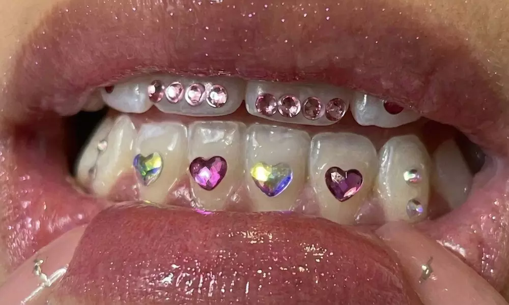 Dazzle Your Smile: 1, 2/ 4 Round, 1 Heart or 1 Butterfly Set Tooth Gem