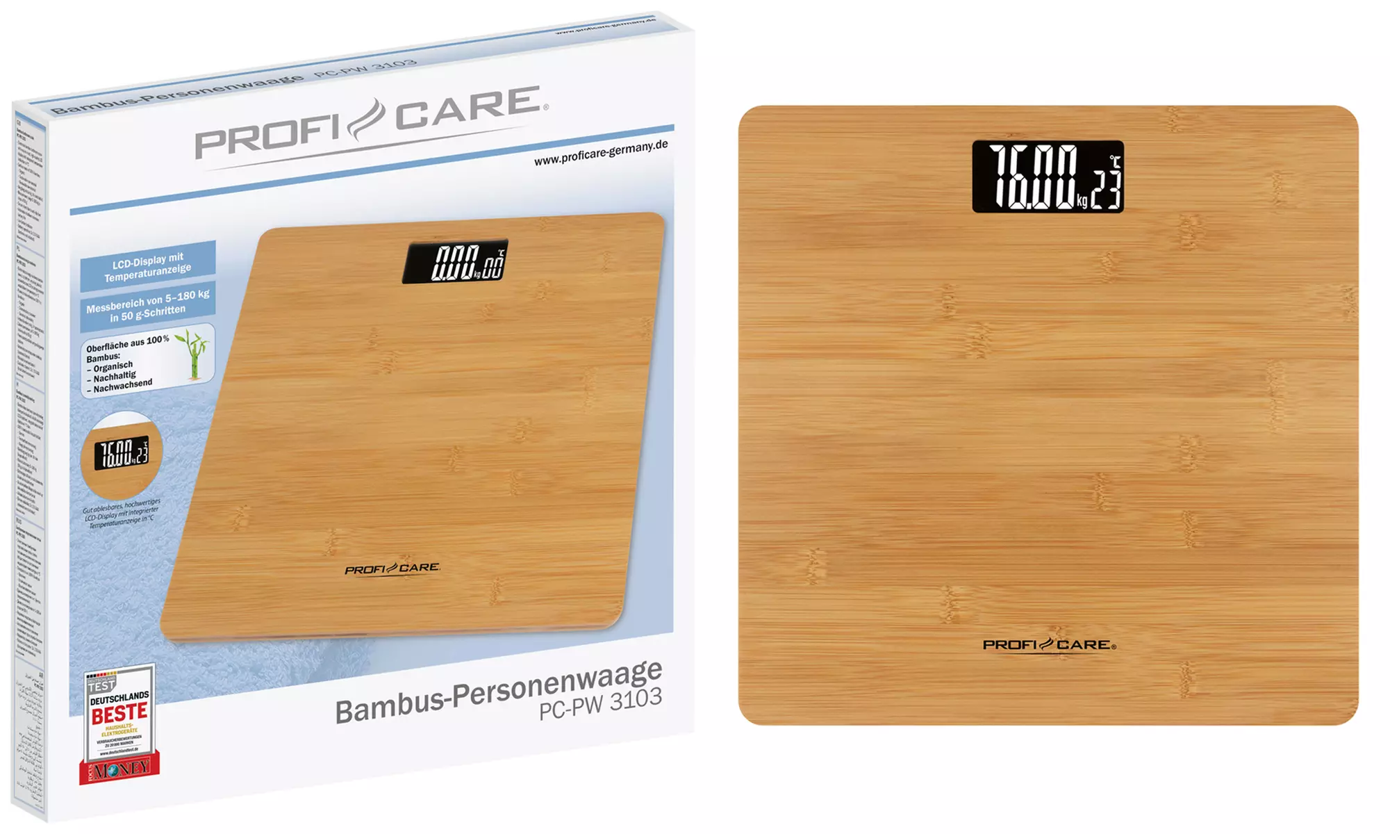 Báscula electrónica con diseño elegante de ProfiCare