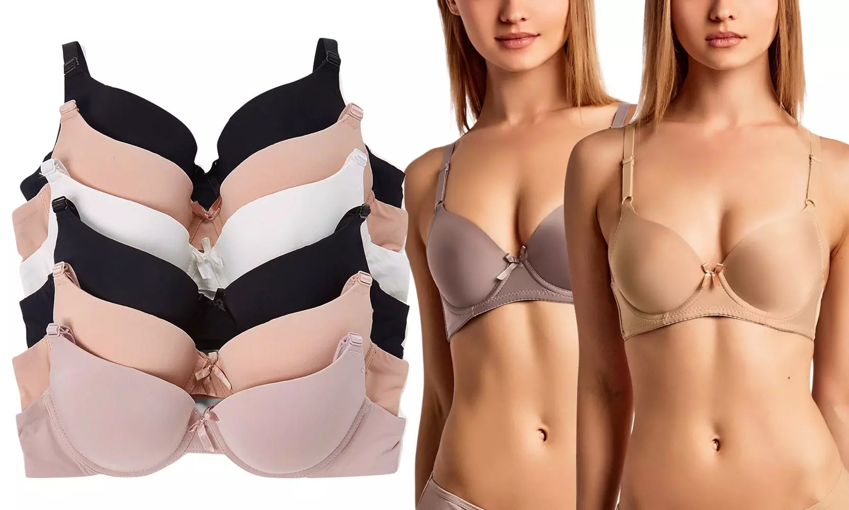 Women's Smooth Cup Underwire Bras Set (6-Pack) - Primary Image