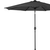 Image 32: Large 3m Black Rotating Outdoor Parasol with Multiple Base Styles