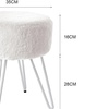 Image 6: Round Plush Vanity Stool with Metal Legs