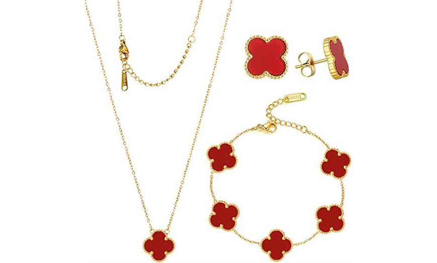 Image 11: Four-Leaf Clover Themed Jewellery Set 