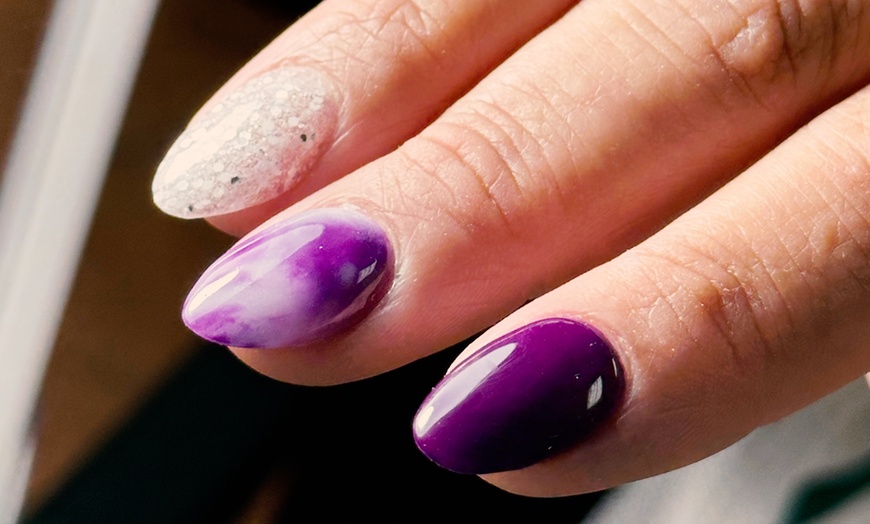 Image 6: Full Set with 2 Nail Designs or Swarovski Crystal Designs and More
