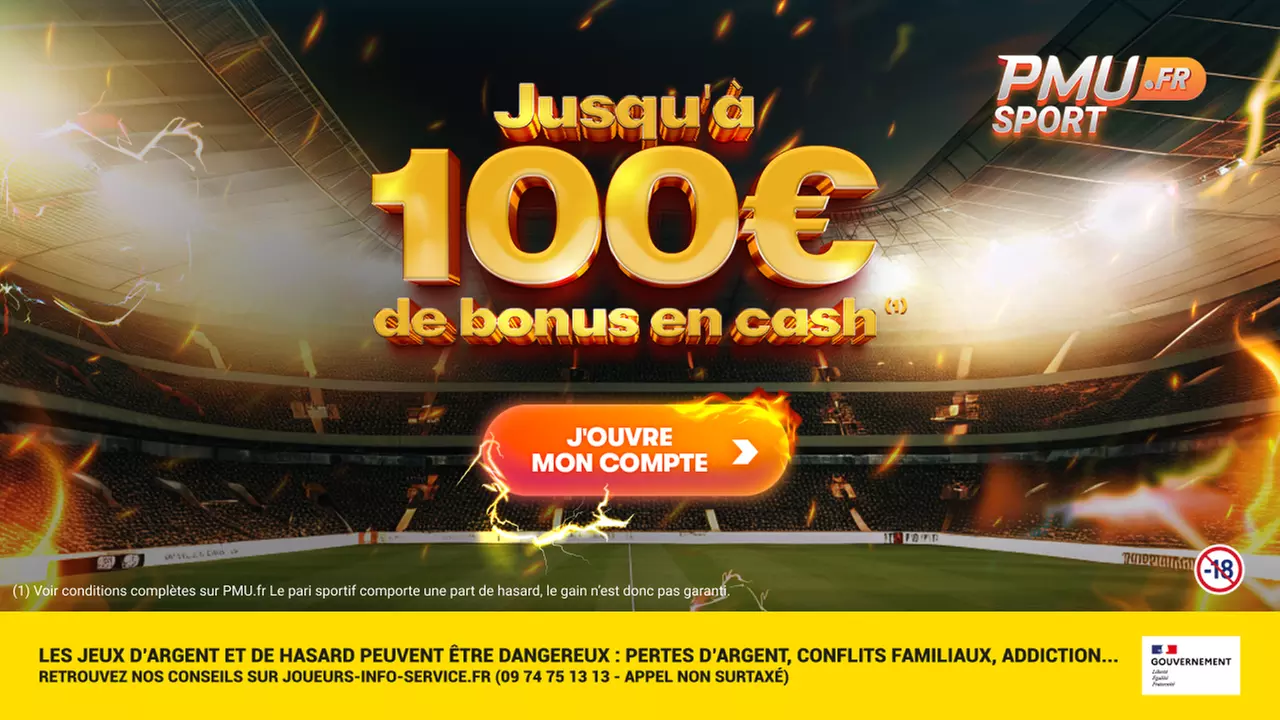 Jusqu'à 100 euros remboursés pour un 1er pari PMU Sport perdant - Primary Image
