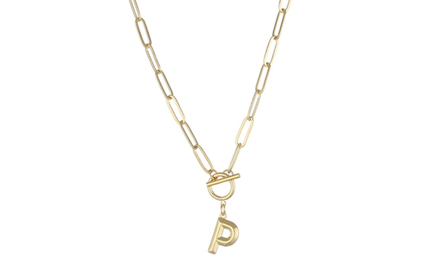 Image 18: Women's Initial A-Z Letter Necklace