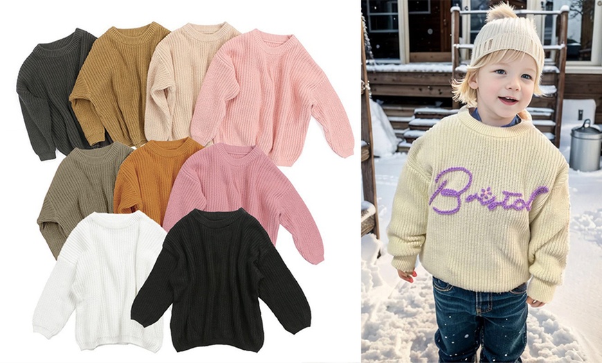 Image 8:  Personalized Embroidery Baby Sweater