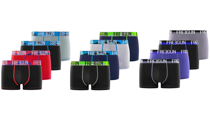 Image 1: Lot de 4 boxers en coton Freegun pour homme