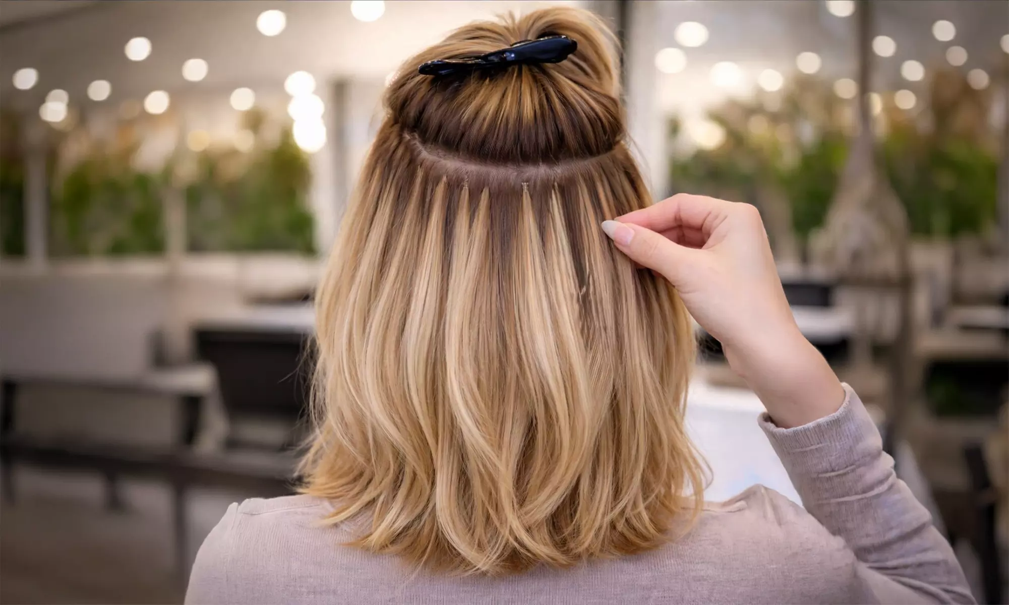 10 o 25 extensiones de microcápsulas para el cabello con corte en seco