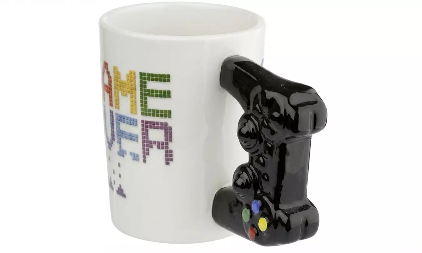 Puckator Game Over Gamer Mug with Controller Handle