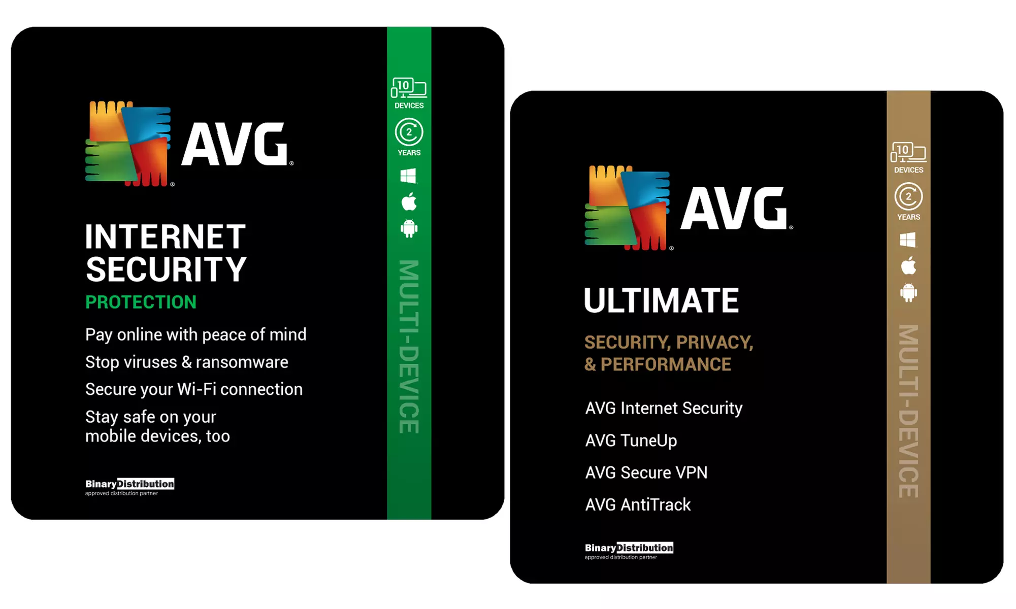 AVG Internet Security or Ultimate 2026 10 Devices for 2 Years