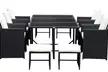 10-Seater Outsunny Rattan-Effect Garden Furniture Set with Cushions and Table - Image 3