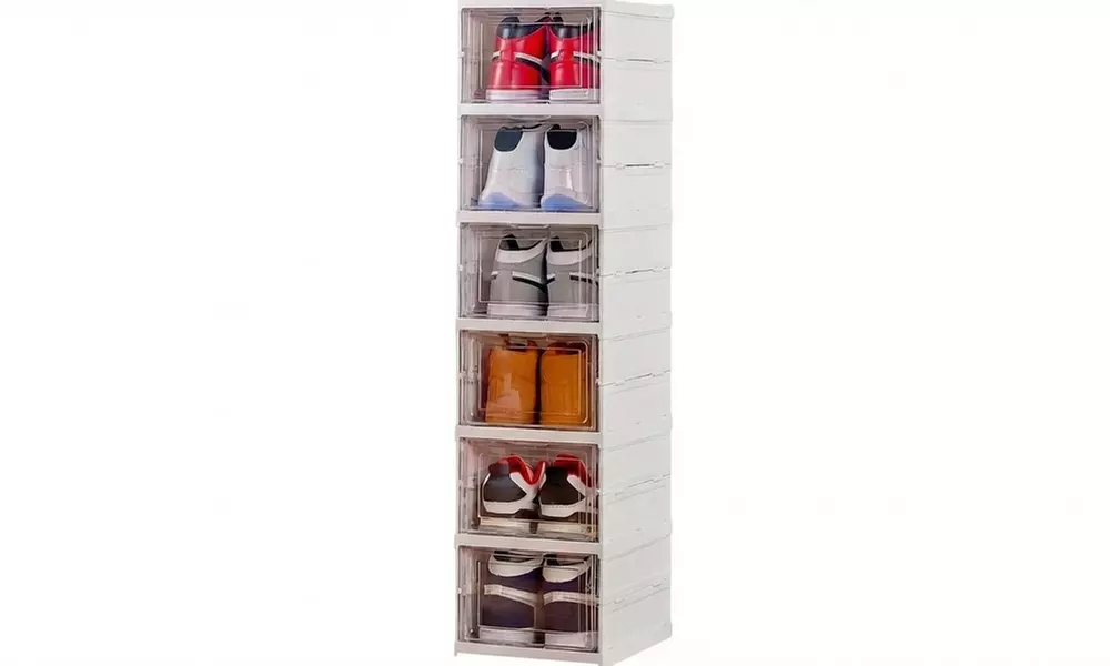 6 stapelbare Schuhboxen