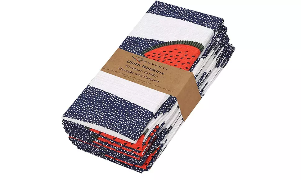 Ruvanti Reusable Cotton Table Soft Absorbent Napkins