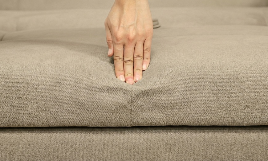 Image 9: 2 Seater Sofa Bed Convertible Bed Settee with 2 Cushions