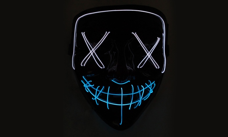 Image 9: Halloween LED Purge Mask Light Up Funny Masks