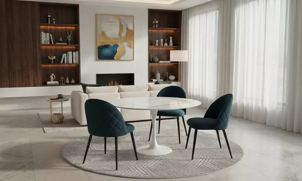 Sedia da pranzo in velluto