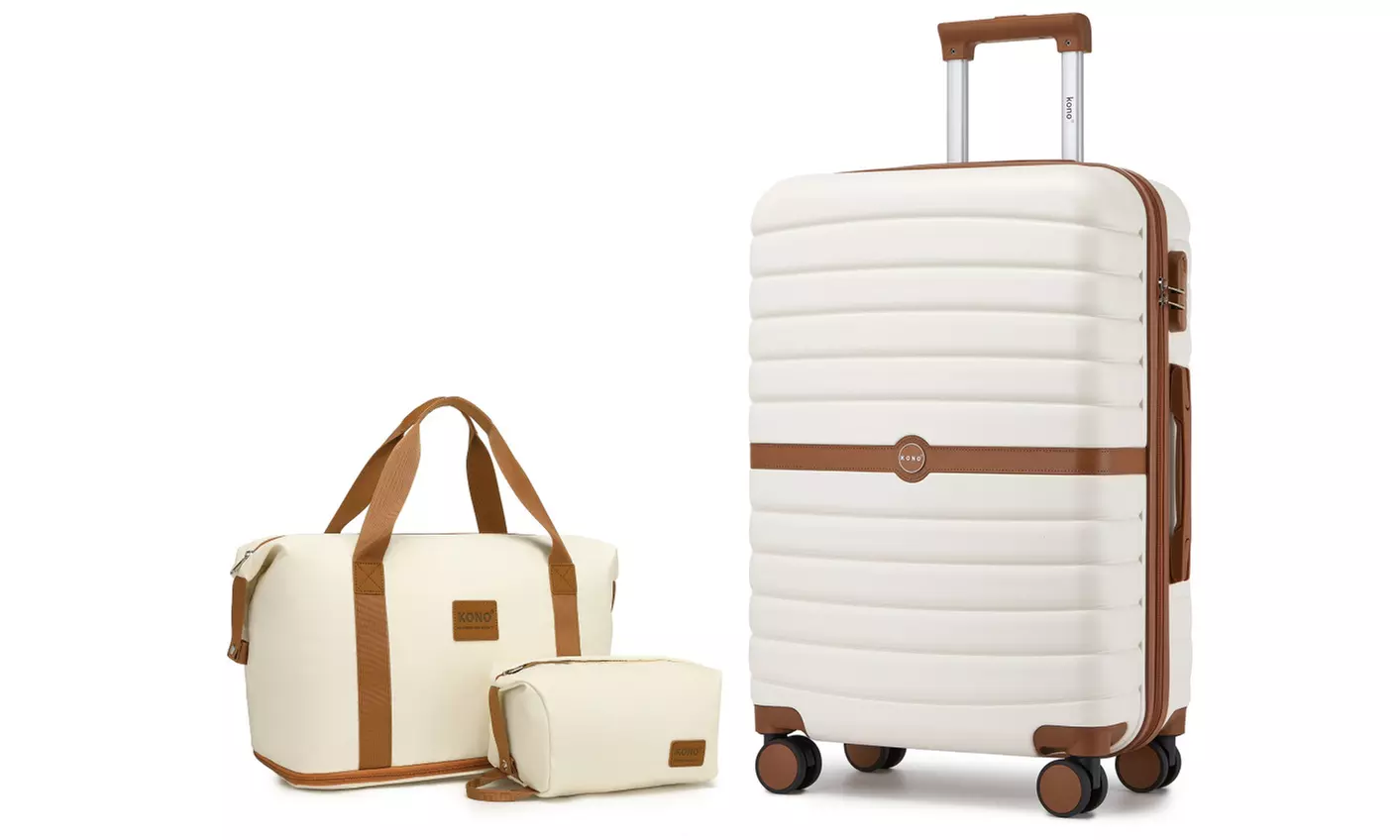 Kono Reisekoffer inkl. Reisetasche und Kulturbeutel