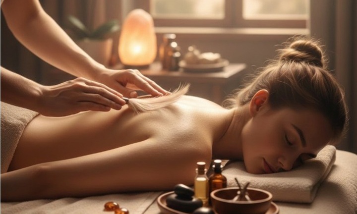 Masaje relajante y Ritual de Cosquillas Relajantes a varias opciones