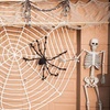 Image 1: Giant Spider & Web Halloween Decoration Props