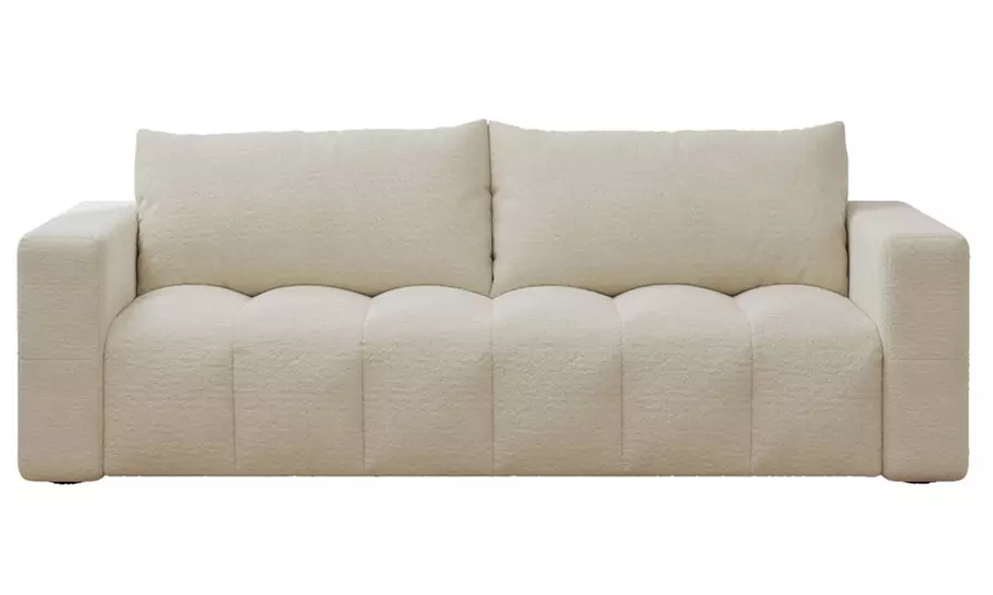 Canapé convertible 3 places "Midland" de Kocoon avec coffre en bouclette, livraison offerte