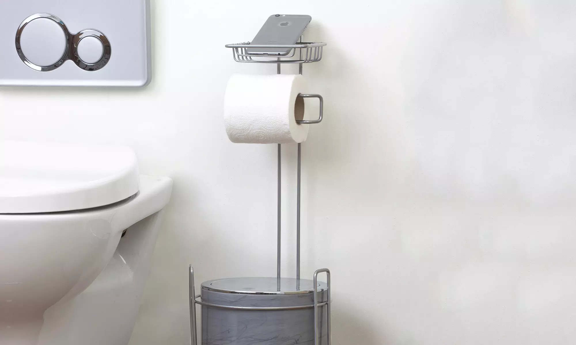 Poubelle et porte papier pour WC de la marque Herzberg - Primary Image