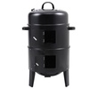 Image 2: Portable Cylindrical Double-Layer Charcoal BBQ Grill