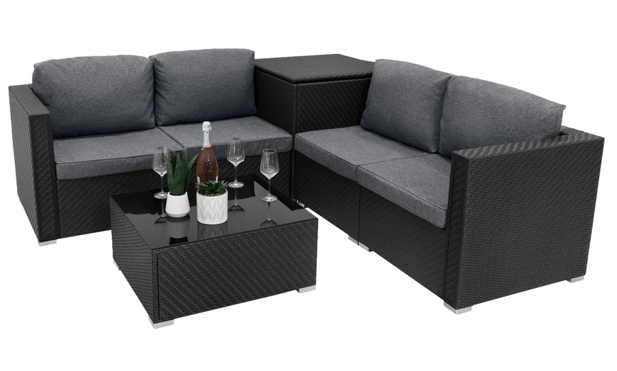 Image 2: Monster Group Six-Piece Rattan-Effect Furniture Set