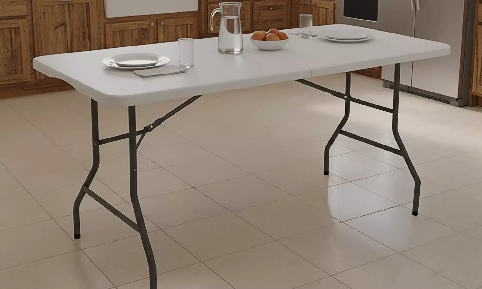 Table pliante d'intérieur et extérieur, 180 x 74 x 74 cm, livraison offerte - Primary Image