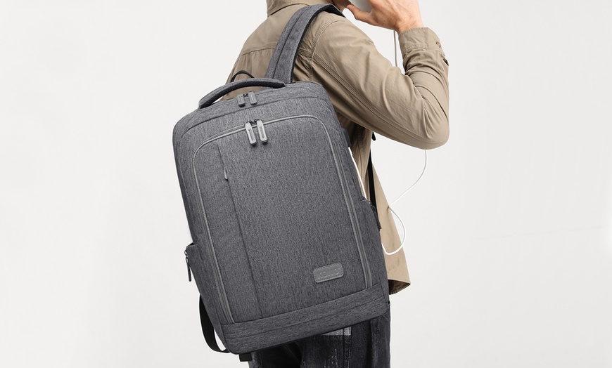 Image 10: Kono Multi-Compartment Backpack with USB Port