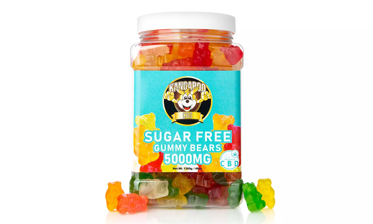 Potent Sugar-Free Organic CBD Infused Gummies from Kangaroo (150mg-5000mg)