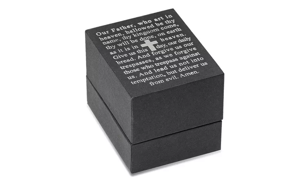  Stainless Steel Our Father Prayer Band Ring