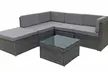 Seattle Modular Outdoor Corner Sofa Set with Glass Coffee Table - Image 4