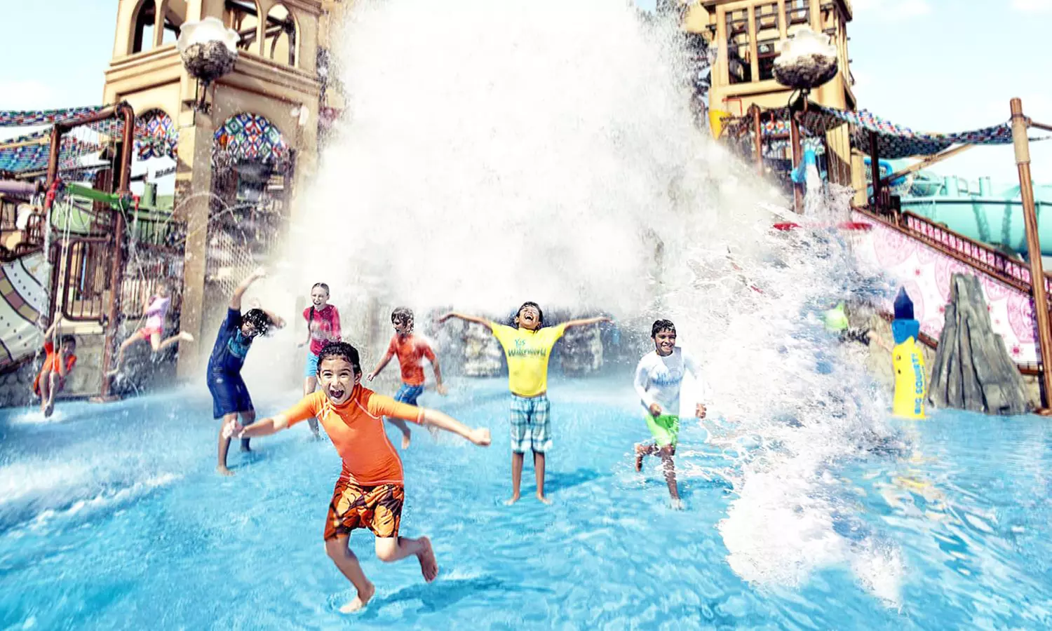 Abu Dhabi Sheikh Zayed Grand Mosque Visit & Yas Water Park Entry for a Child & Adults with Baisan Travel (Up to 43% Off) - Primary Image