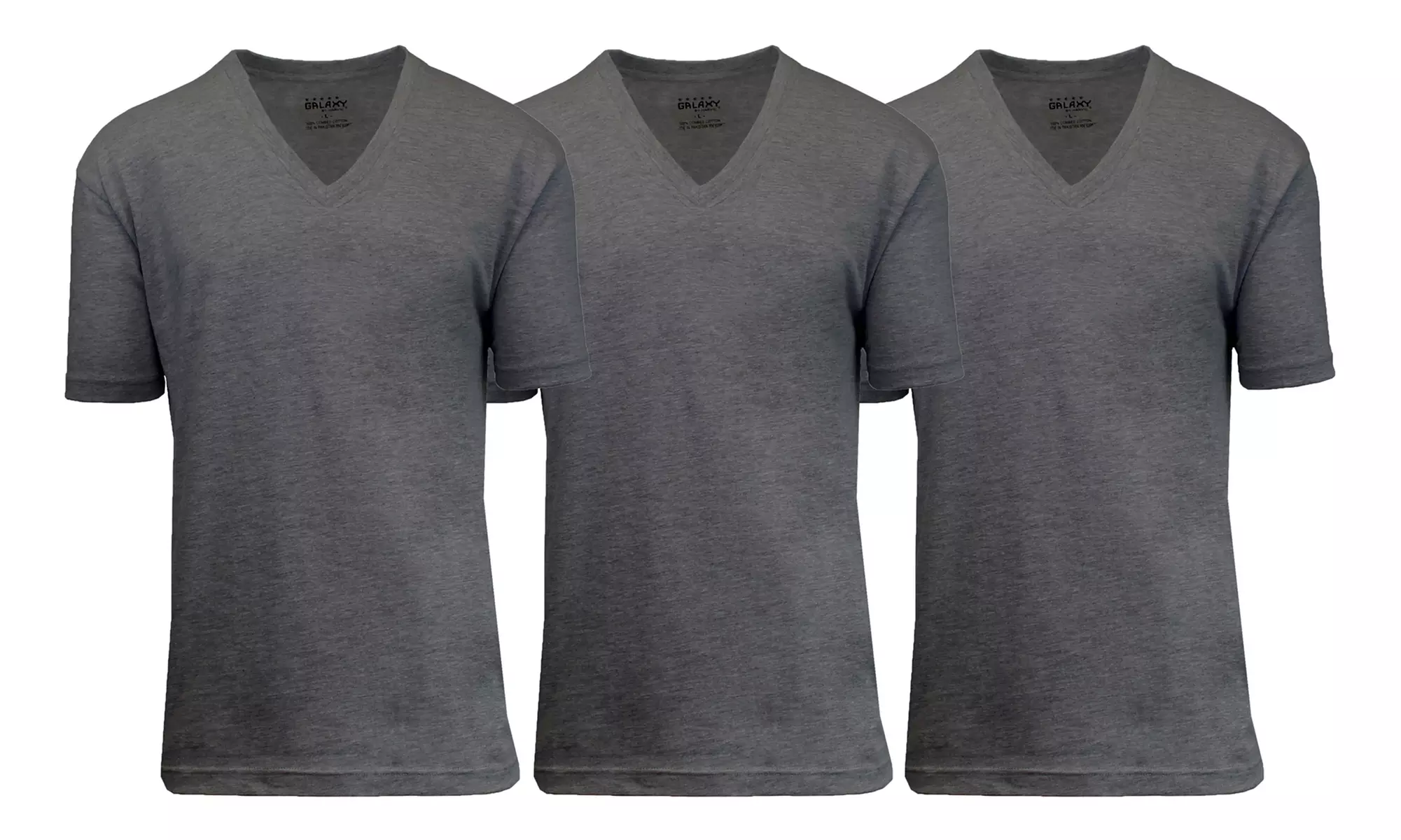 3-Pack Galaxy By Harvic Men's Short Sleeve Cotton Tees (S-2XL)
