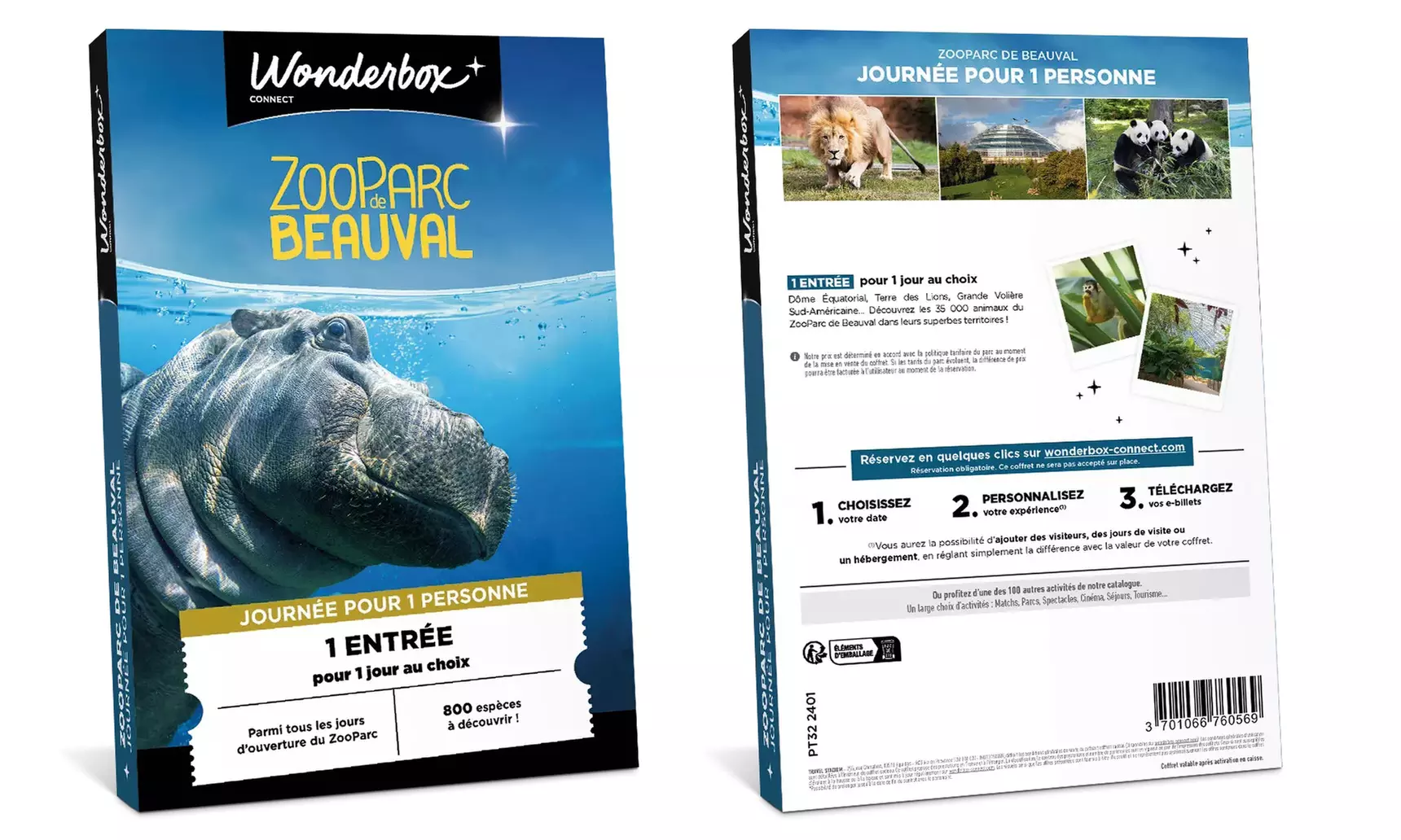 Journée ou séjour au ZooParc de Beauval avec Wonderbox Connect