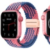 Image 4: Waloo Braided Nylon Magnetic Loop Band For Apple Watch- (Size & Color)